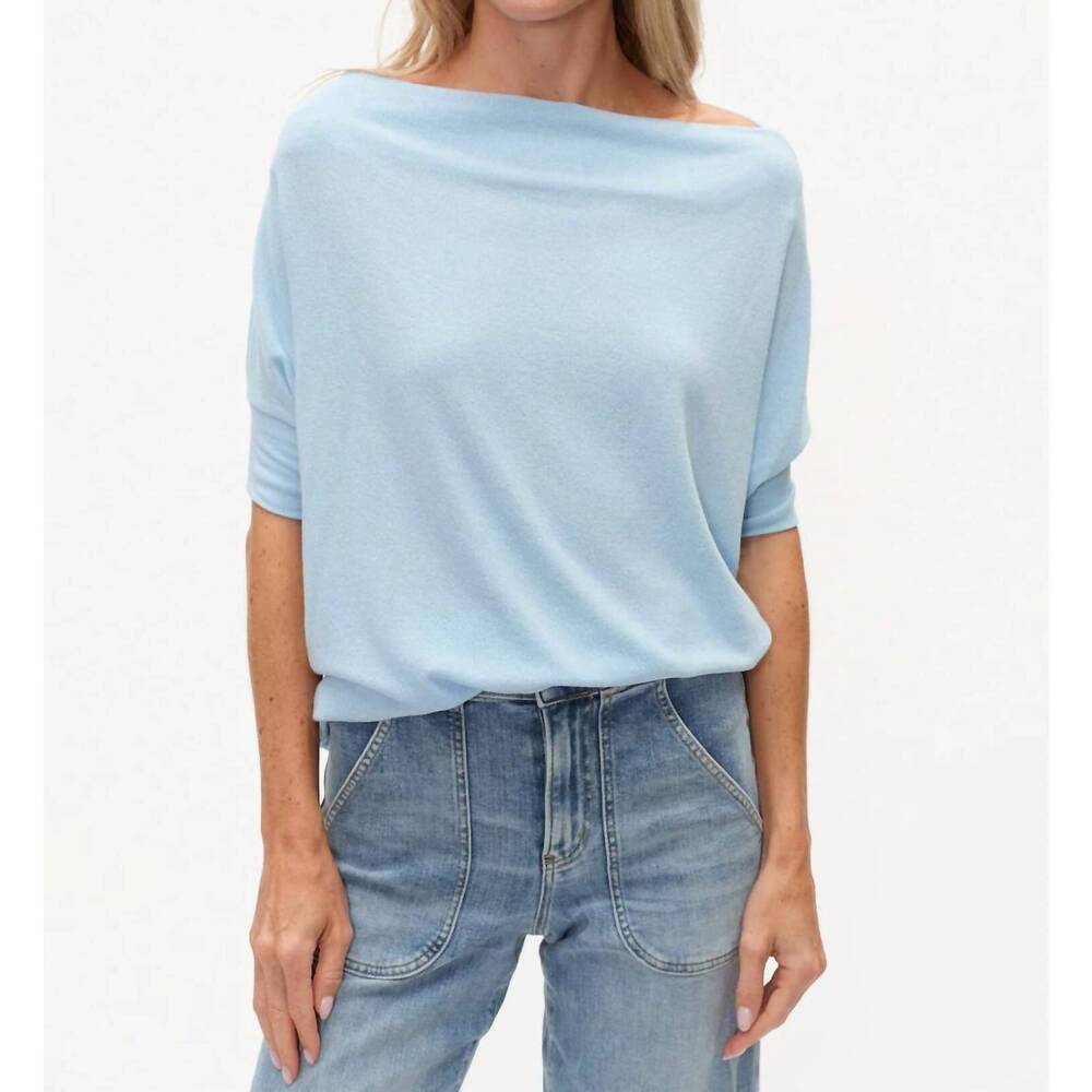 NEW SIX/FIFTY short sleeve anywhere top in cloud blue
